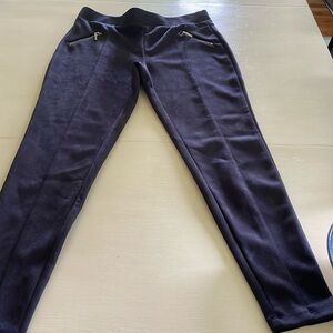Navy blue ultra suede leggings size L